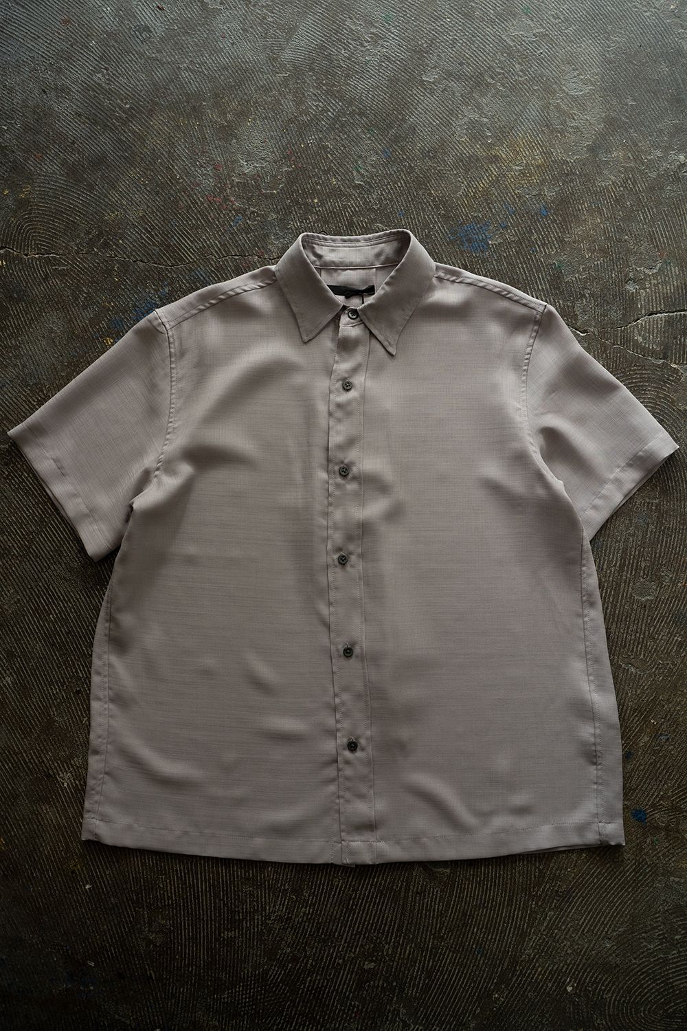 【ラスト1点】【25SS】Sheer Sharkskin SS Shirt/シアーシャークスキンシャツ(GREIGE)