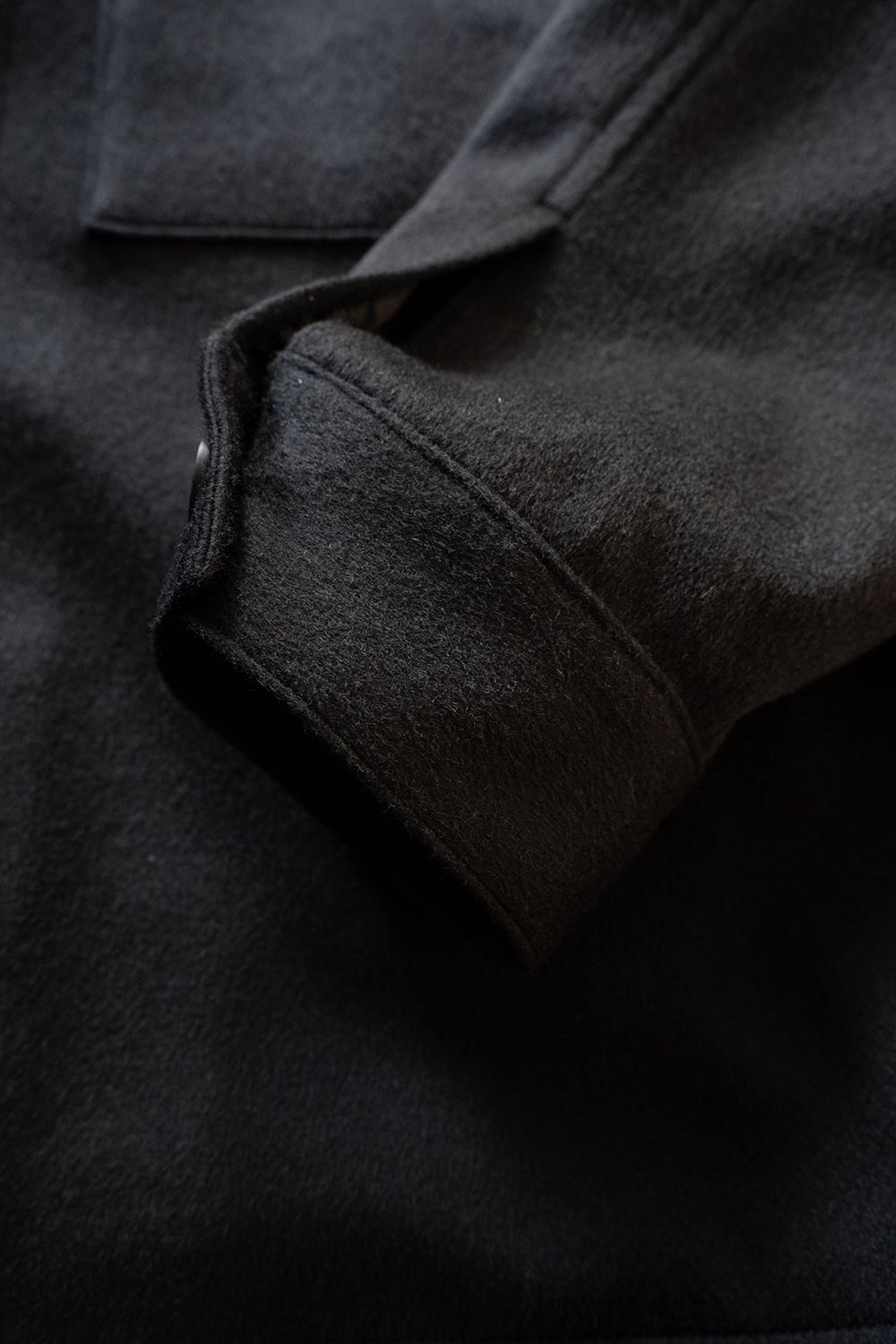 【26AW】ウールシャギーシャツブルゾン(BLACK)