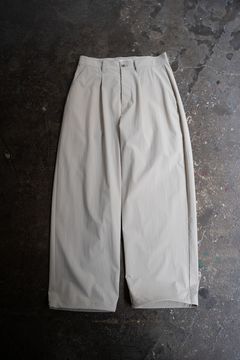 【25SS】1-Tack Nylon Trousers/1タックナイロントラウザーズ(LIGHT GRAY)