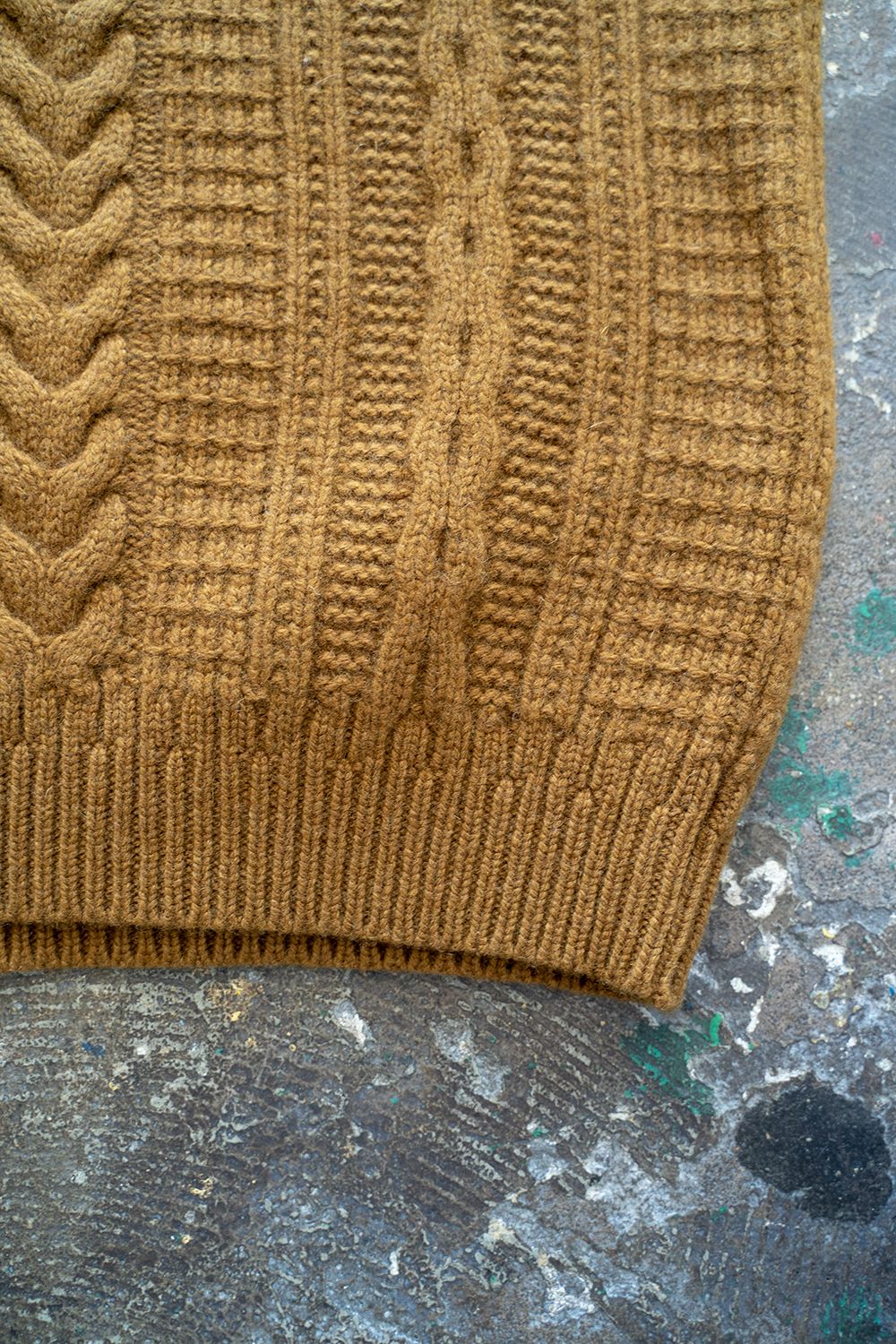 【ラスト1点】【21AW】Kinshu High Neck Knit(OCHER)