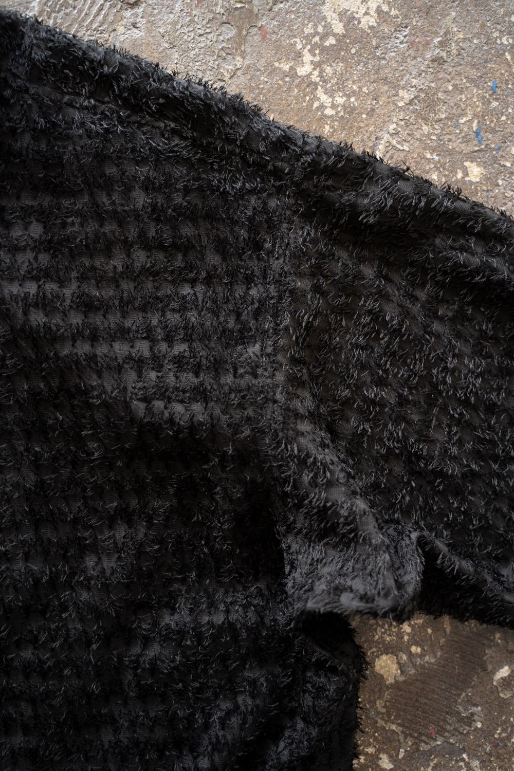 【25AW】Fuzzy Sheer L/S Shirt/ファジーシアーロングスリーブシャツ(BLACK)