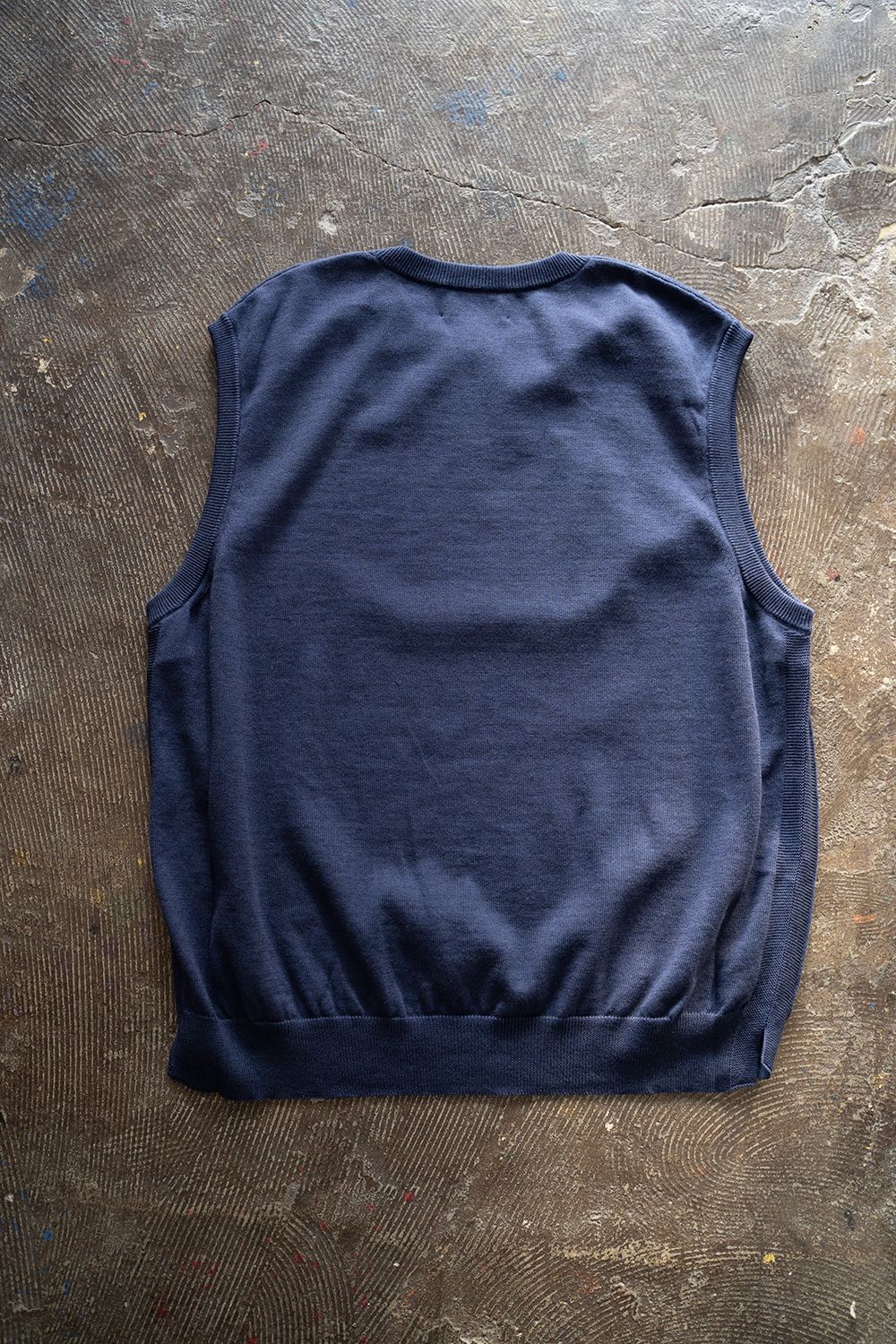 【ラスト1点】【23AW】ヤク×コットンニットベスト(BLUE)
