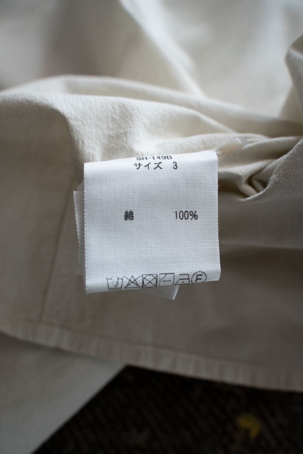 強撚OCブロードシャツ(ベンガラ白)