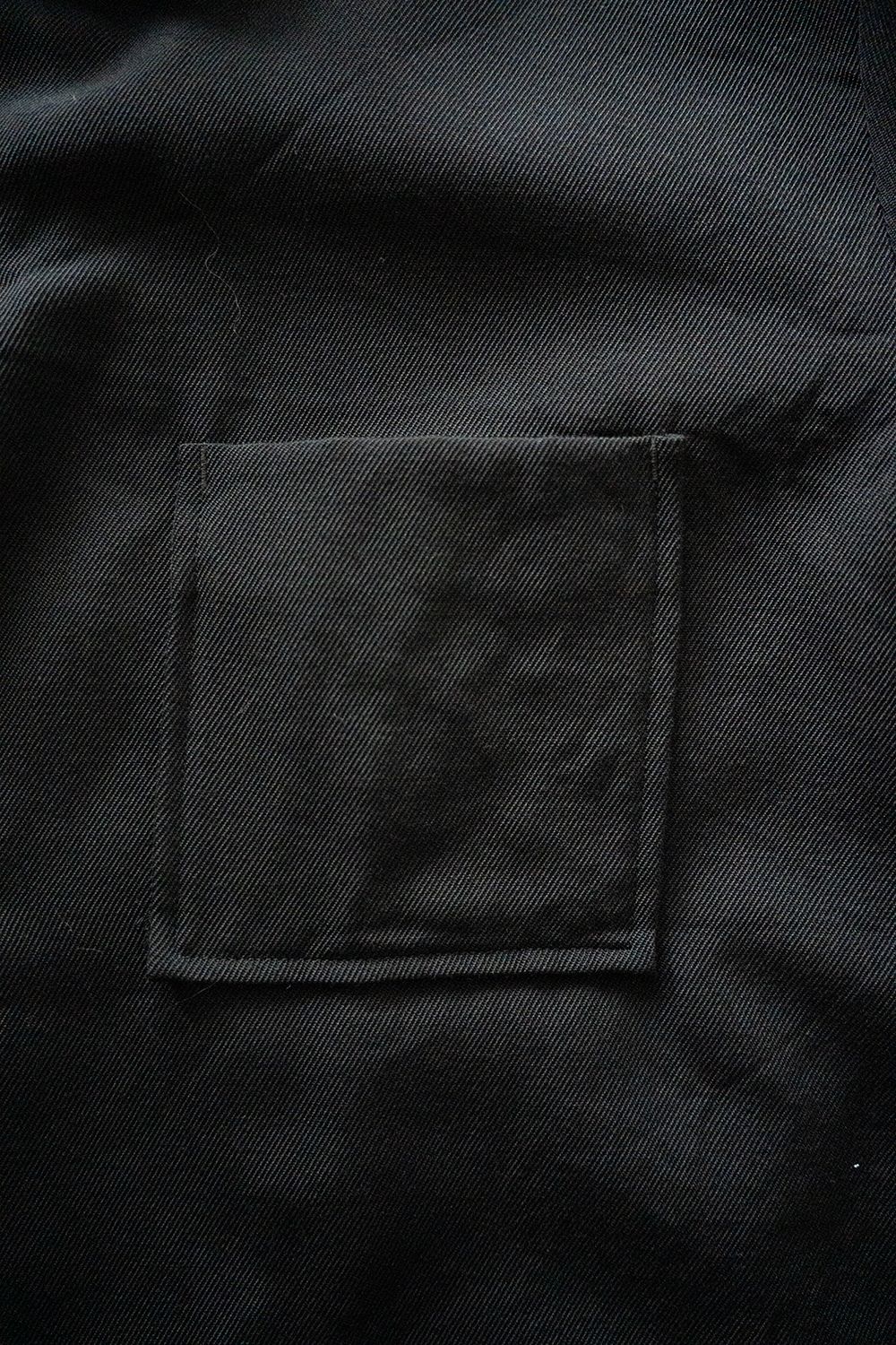 【25AW】ウールサージカバーオール(BLACK)