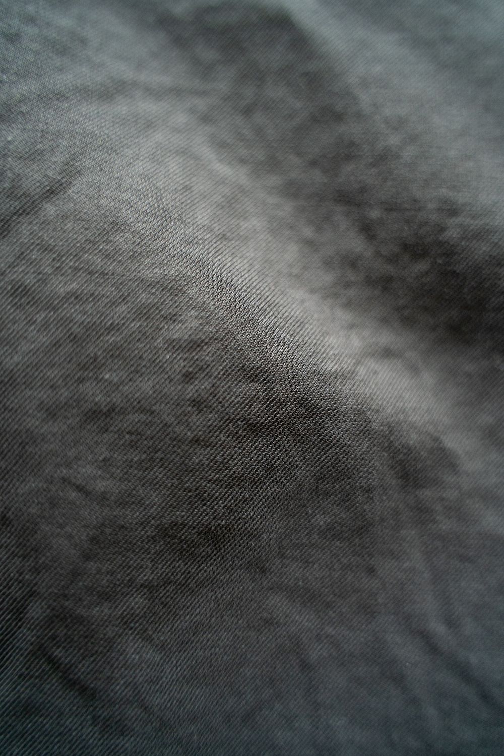 【ラスト1点】【22SS】シルク混両胸ポケットバンドカラーシャツ(CHARCOAL)