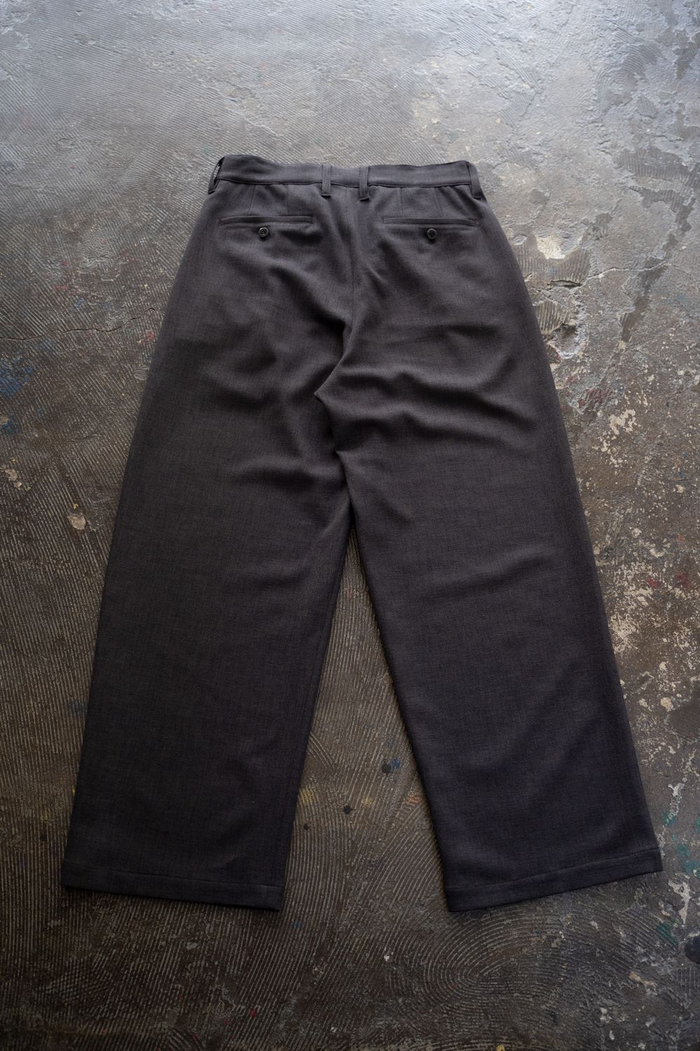 SAYATOMOスラックス grey SAYATOMO - 【25AW】2-Tack Wide Slacks/2タックワイド