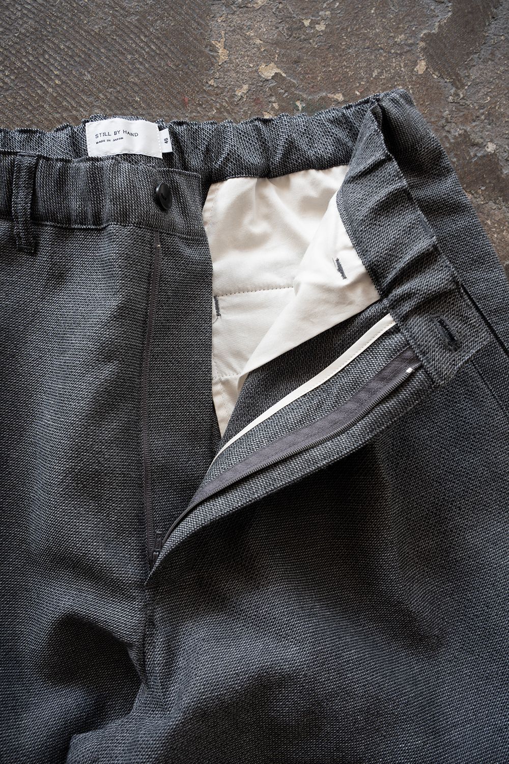 【26SS】ポリエステル×コットンタックイージーパンツ(GREY)