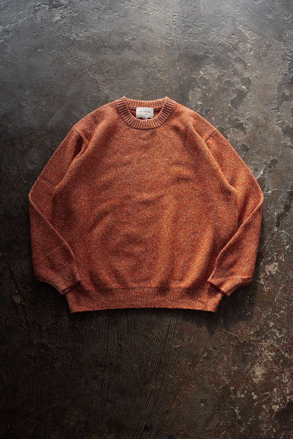 【26AW】ラムウール×ローシルクメランジニット(MELANGE ORANGE)