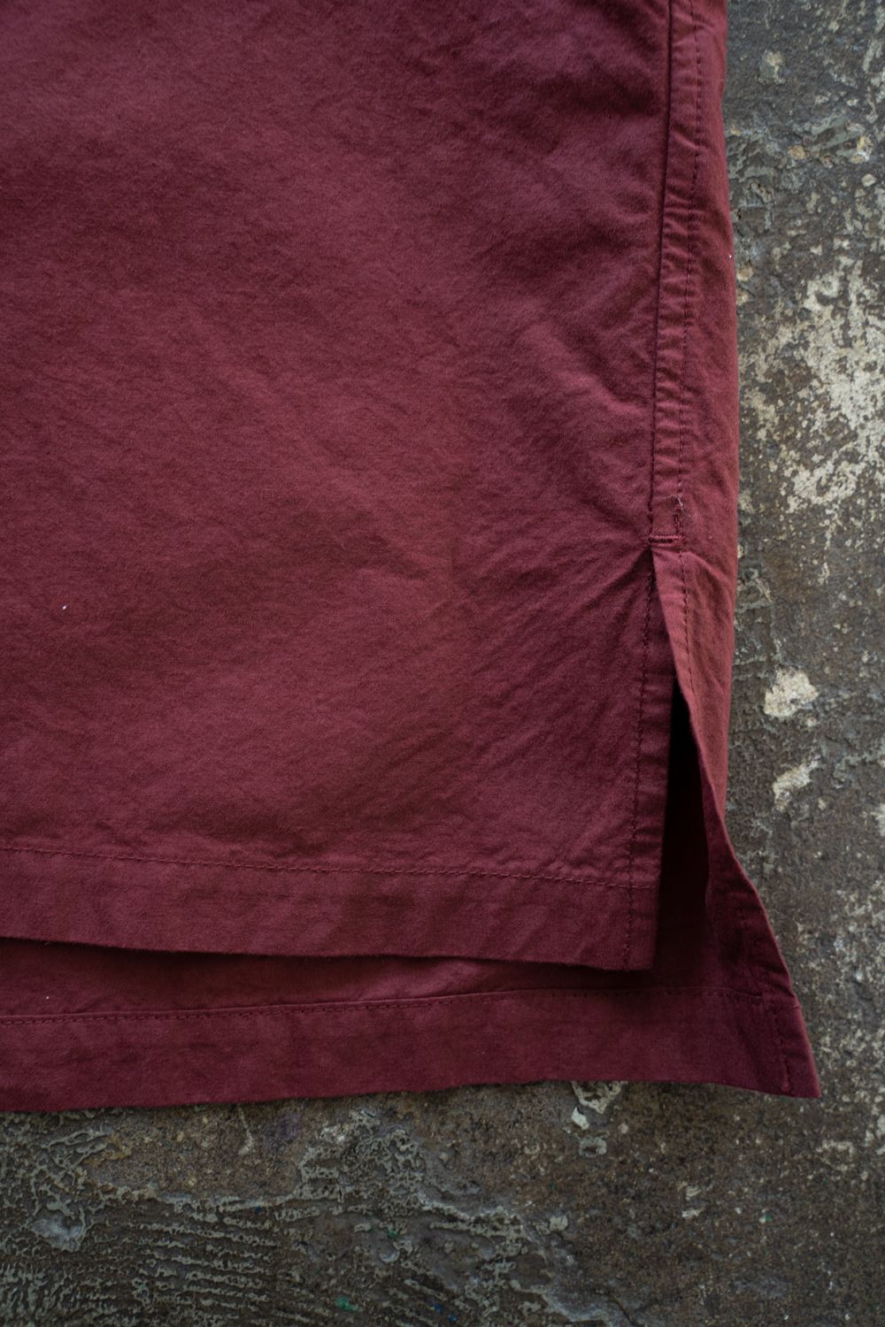 【ラスト1点】【25AW】ガーメントダイダンプシャツ(BORDEAUX)