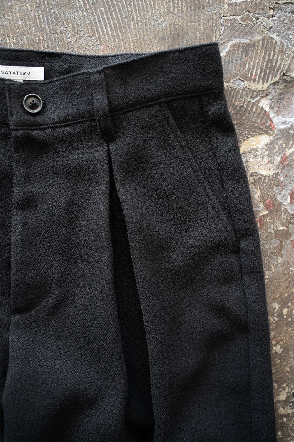 【25AW】2-Tack Wide Trousers/2タックワイドトラウザーズ(BLACK)