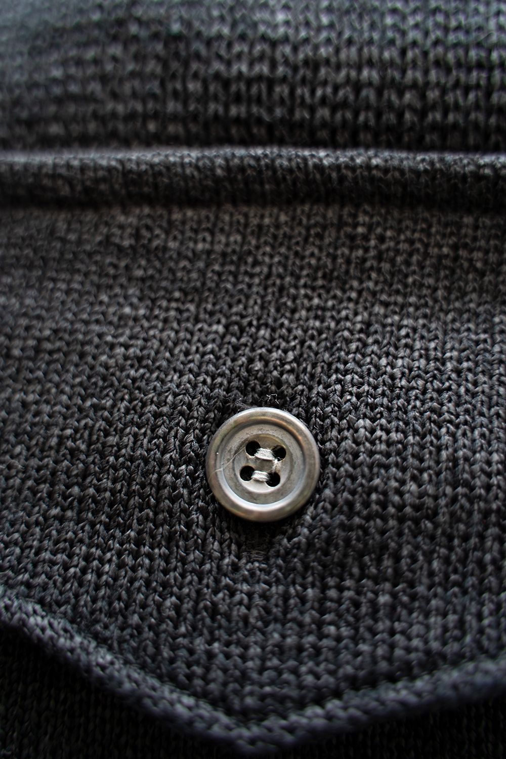 【ラスト1点】Roll Knit Military Shorts/和紙混ロールニットショーツ(BLACK)
