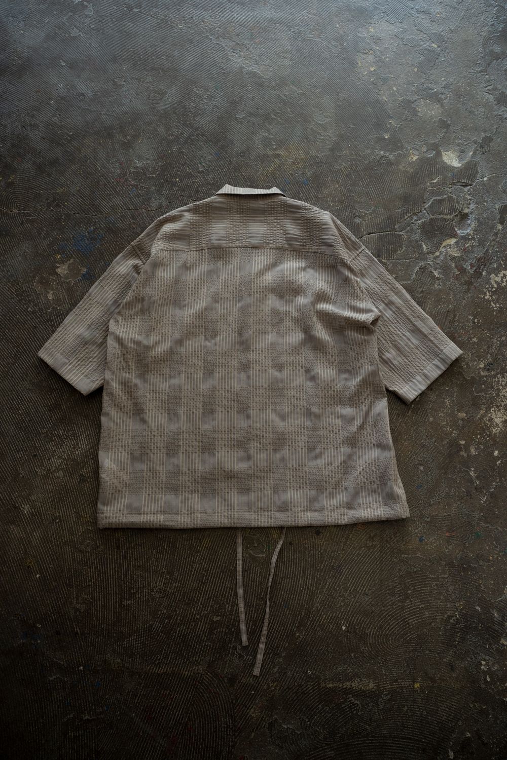 【ラスト1点】【25SS】Sheer Plaid H/S SH / シアーチェックハーフスリーブシャツ (BEIGE)