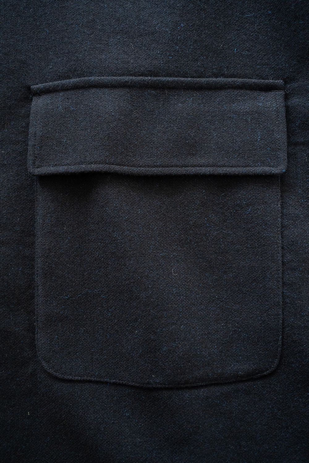 【ラスト1点】【25AW】ウール×ナイロンステンカラーコート(BLACK NAVY)