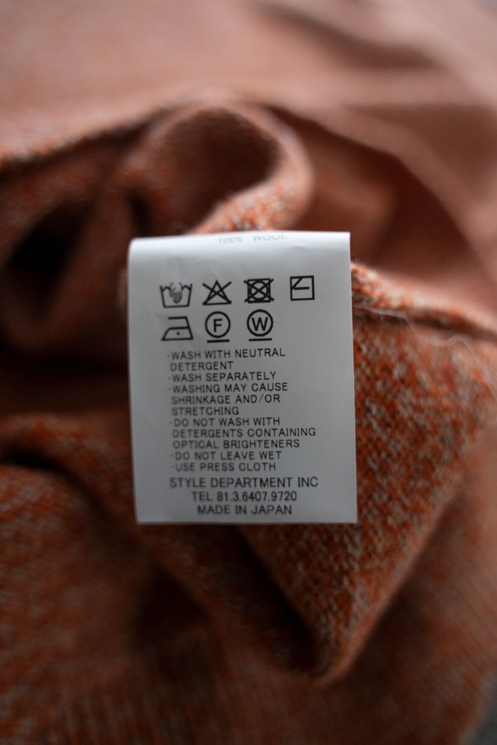【ラスト1点】【25AW】モックネックメランジニット(MELANGE ORANGE)