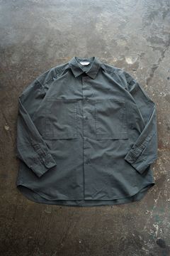 【ラスト1点】【25AW】ガーメントダイオーバーシャツ(BLUE GREY)