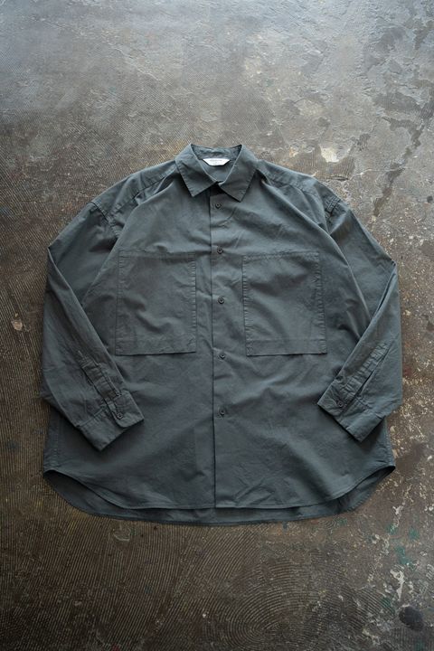 【ラスト1点】【25AW】ガーメントダイオーバーシャツ(BLUE GREY)