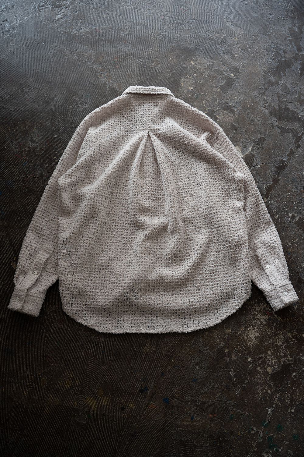 【ラスト1点】【26SS】Feather Lace Shirt/フェザーレースシャツ(ECRU)