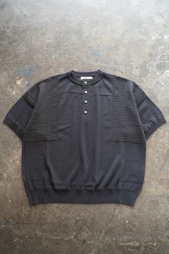 【ラスト1点】【24SS】Ogawa Henley Knit(CHARCOAL)