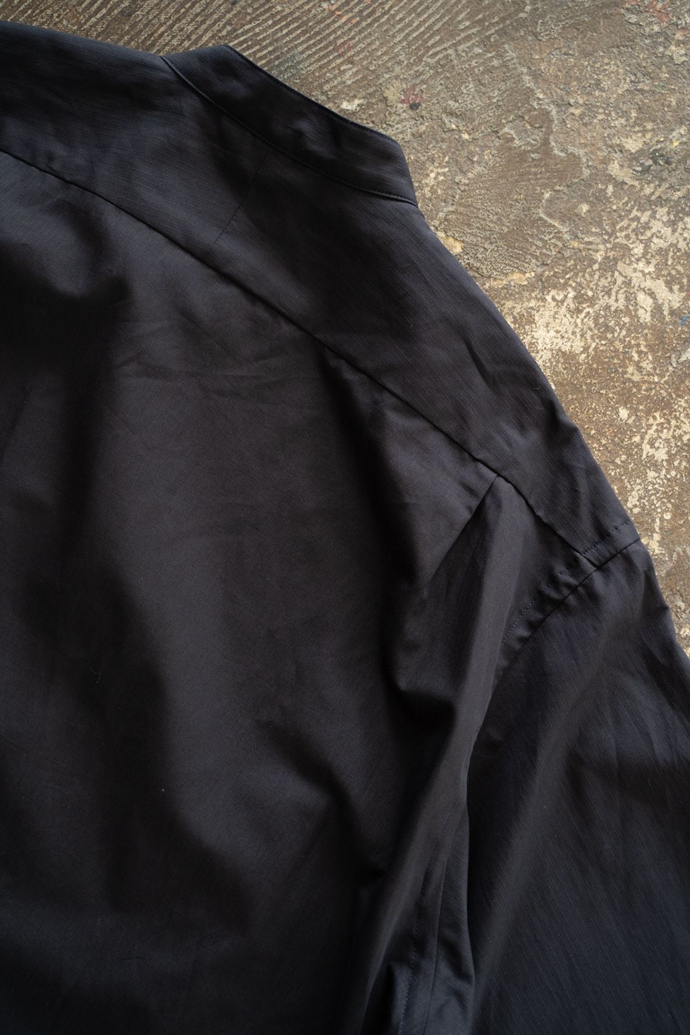 【ラスト1点】【26SS】コットン×ラミーオーバーサイズシャツ(NAVY STRIPE)