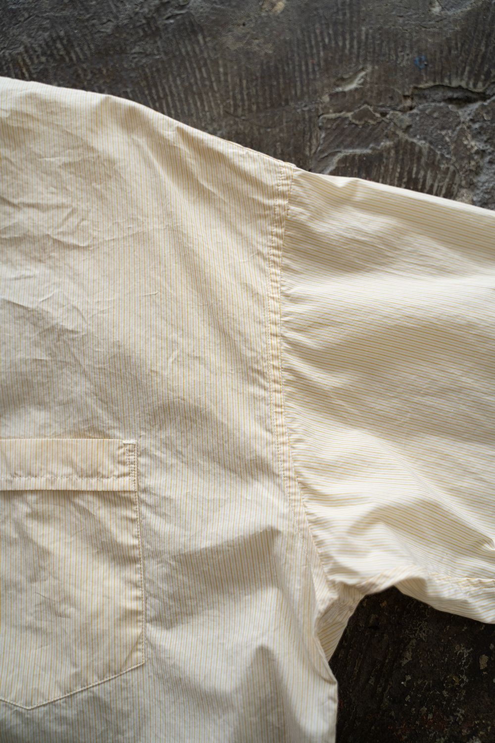 【ラスト1点】【24SS】Fine Cotton Tab Collar Shirt/ ファインコットンタブカラーシャツ(YELLOW)