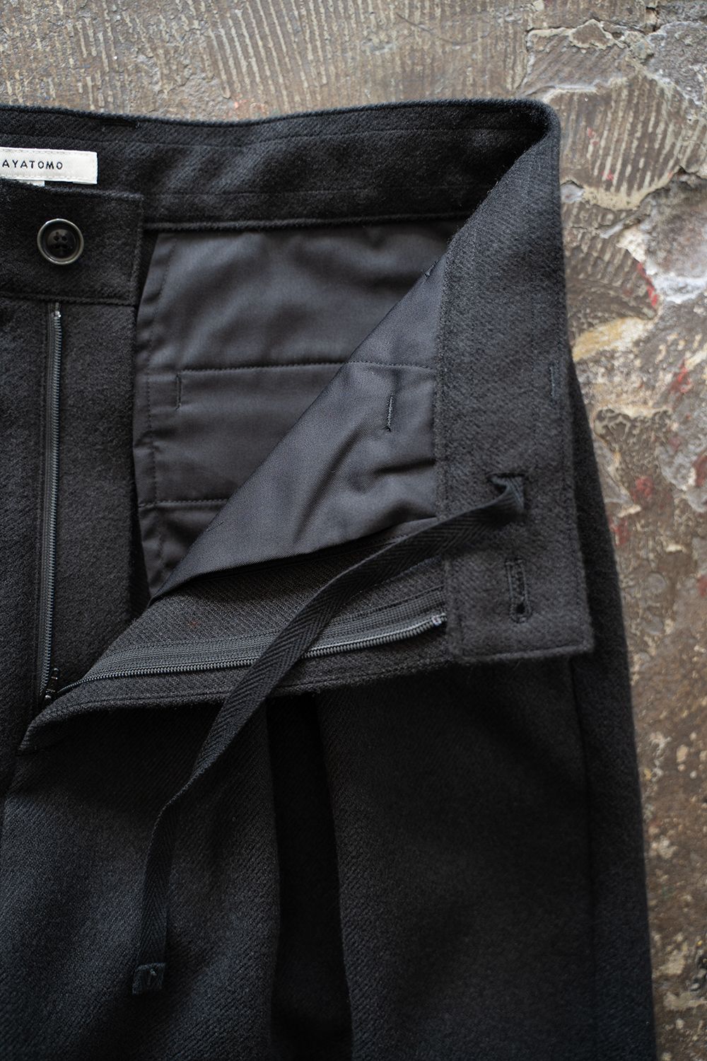 【25AW】2-Tack Wide Trousers/2タックワイドトラウザーズ(BLACK)
