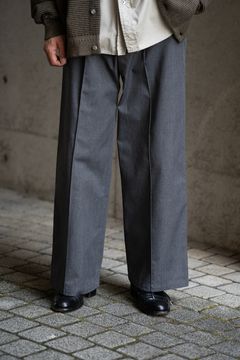 【ラスト1点】1-Tack Baggy Trousers/1タックバギートラウザーズ(GRAY)