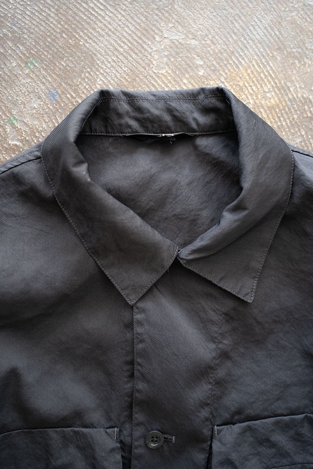 【ラスト1点】【24SS】両胸ポケットシャツジャケット(BLACK NAVY)