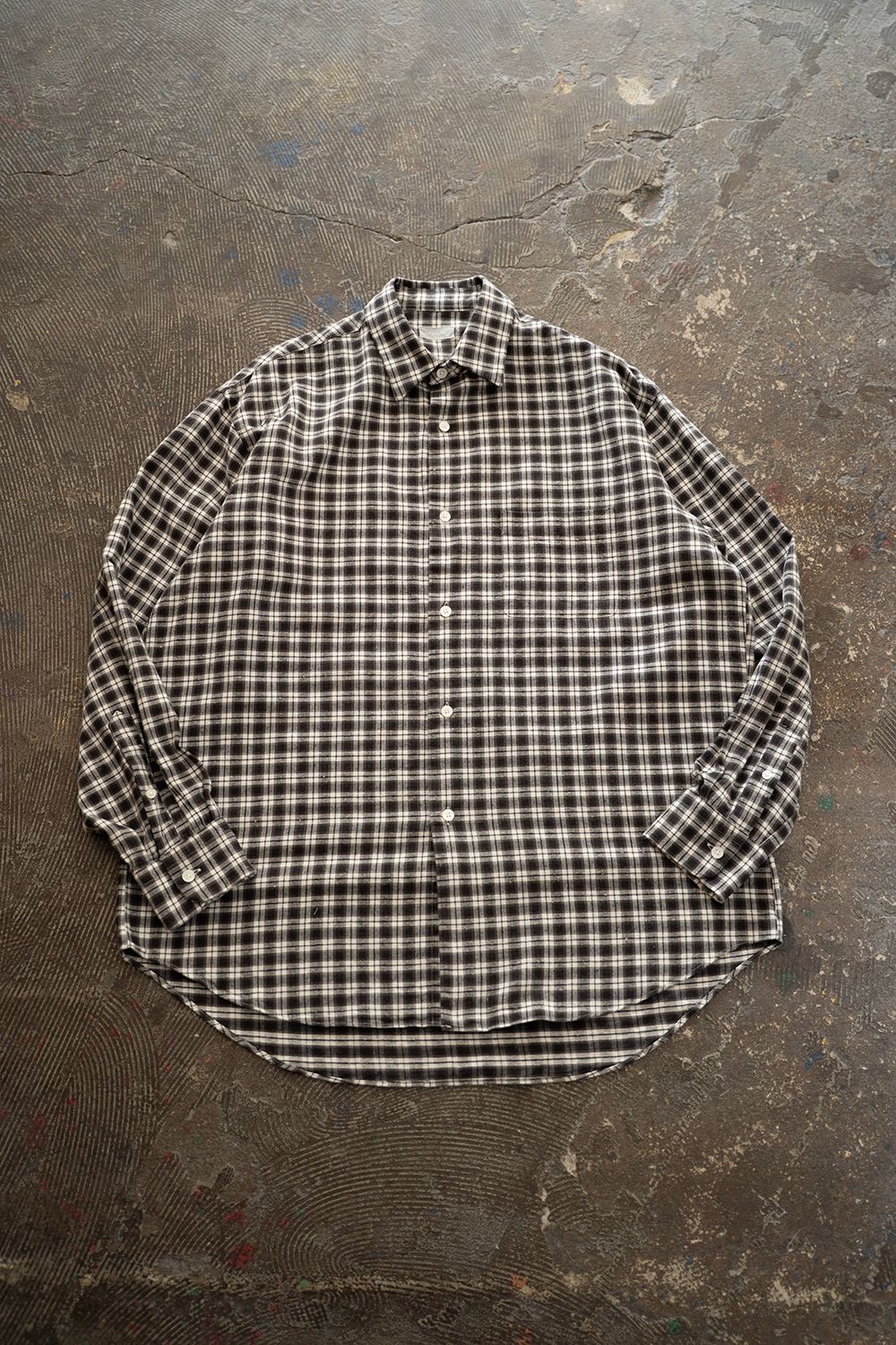 【26AW】Cotton Silk Check Shirts(CHARCOAL CHECK)