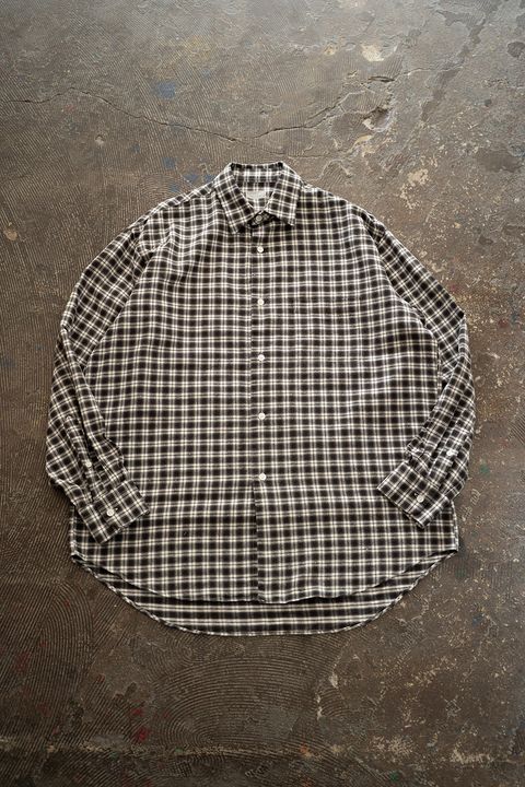 【26AW】Cotton Silk Check Shirts(CHARCOAL CHECK)