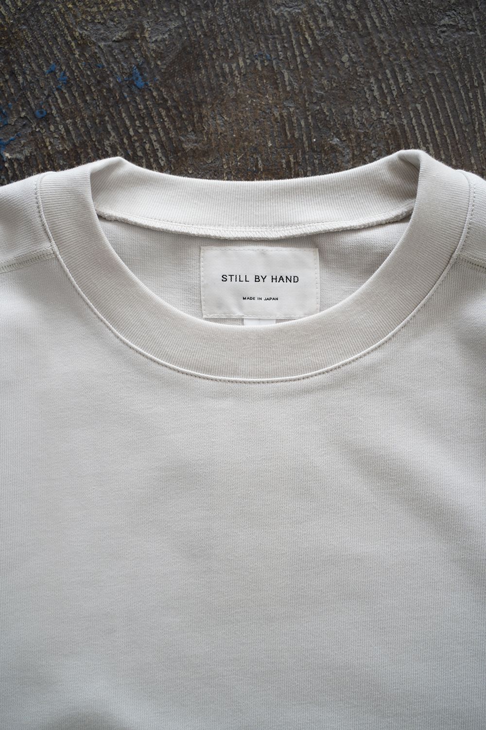 【ラスト1点】【22AW】スビンコットンサドルスリーブカットソー(LIGHT GRAY)