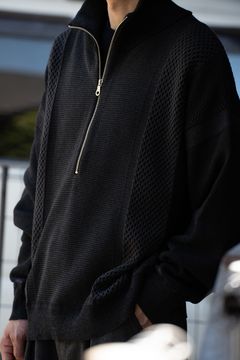 【26AW】Karita Half Zip Knit(BLACK)