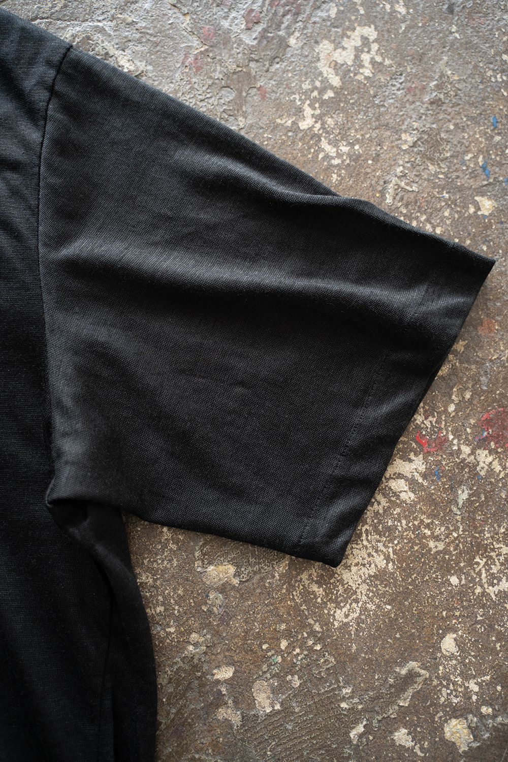 【ラスト1点】【25SS】ラミー半袖プルオーバーシャツ(BLACK)