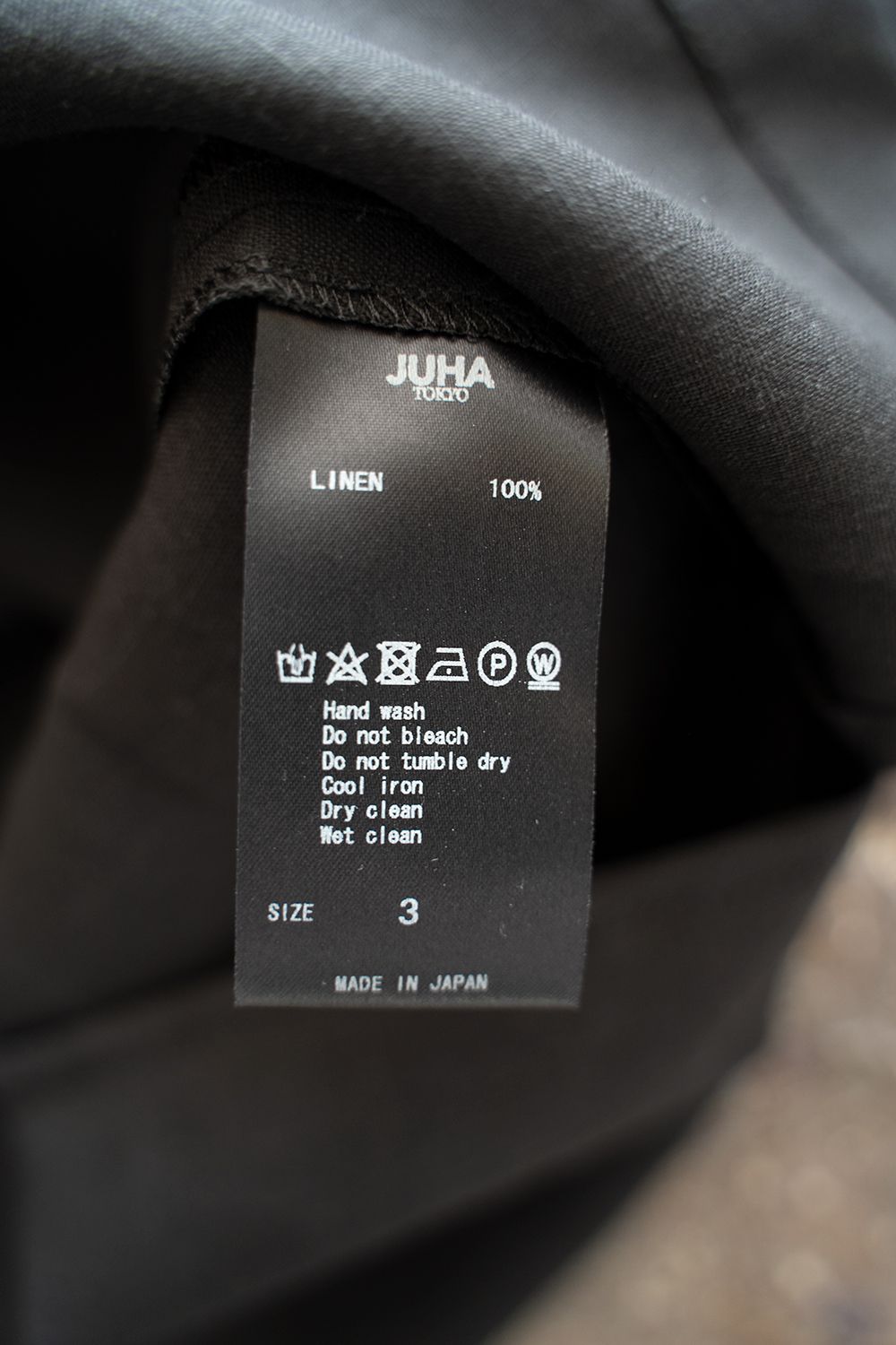 【ラスト1点】【22SS】French Linen Open Collar Shirt/フレンチリネンオープンカラーシャツ(BLACK)