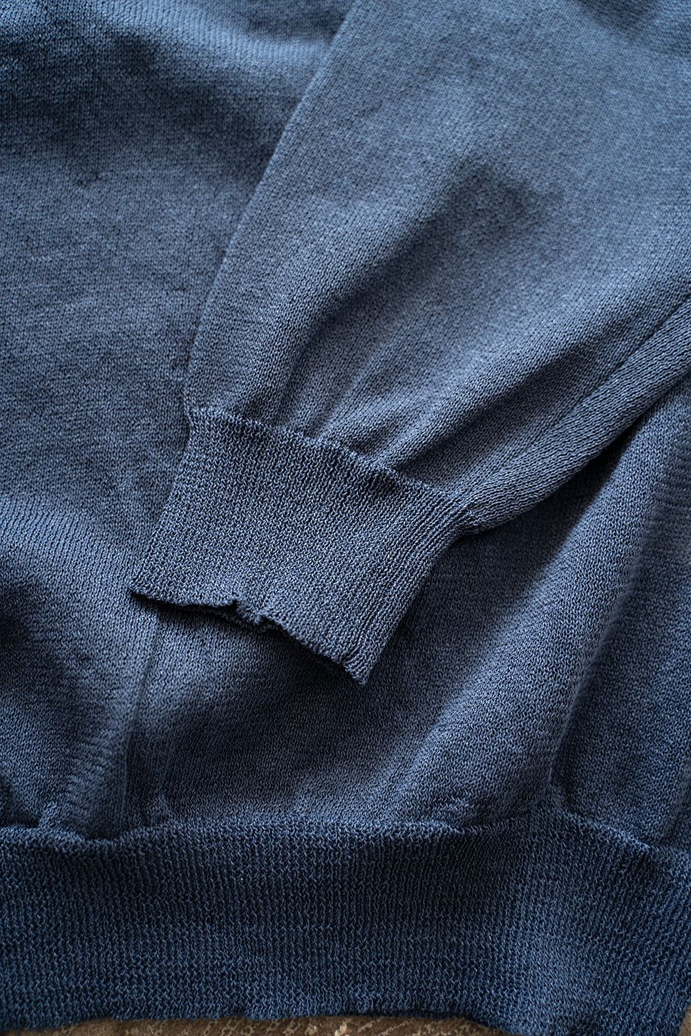 【ラスト1点】和紙混サドルショルダーニット(NAVY)