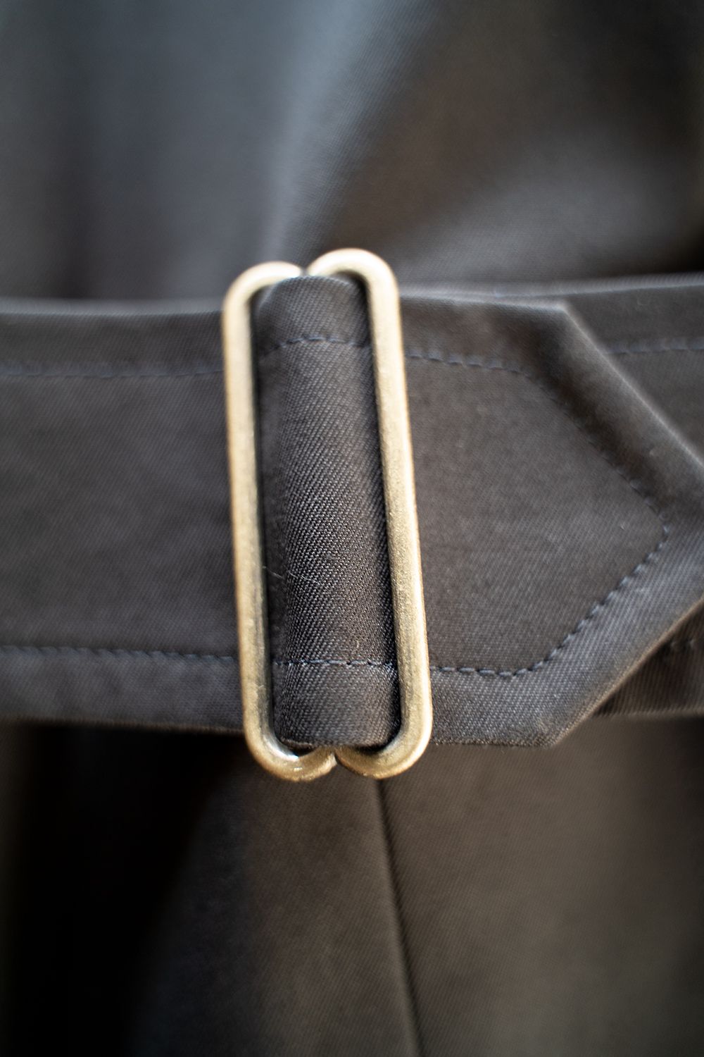 【ラスト1点】スビンコットンギャバジンタイロッケンコート(BLACK)