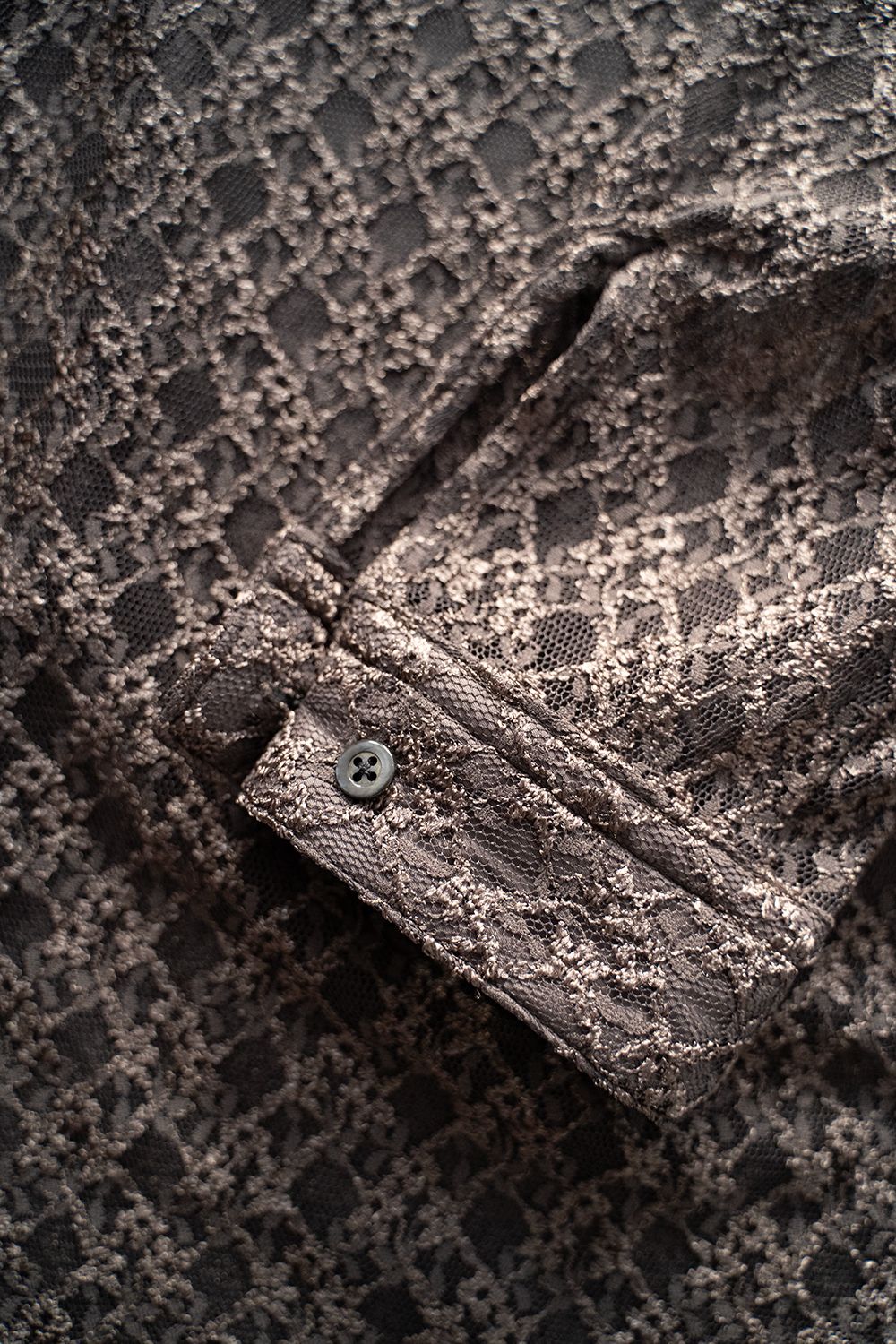 【ラスト1点】【24SS】Russell Lace L/S Shirt/ラッセルレースロングスリーブシャツ(BROWN)