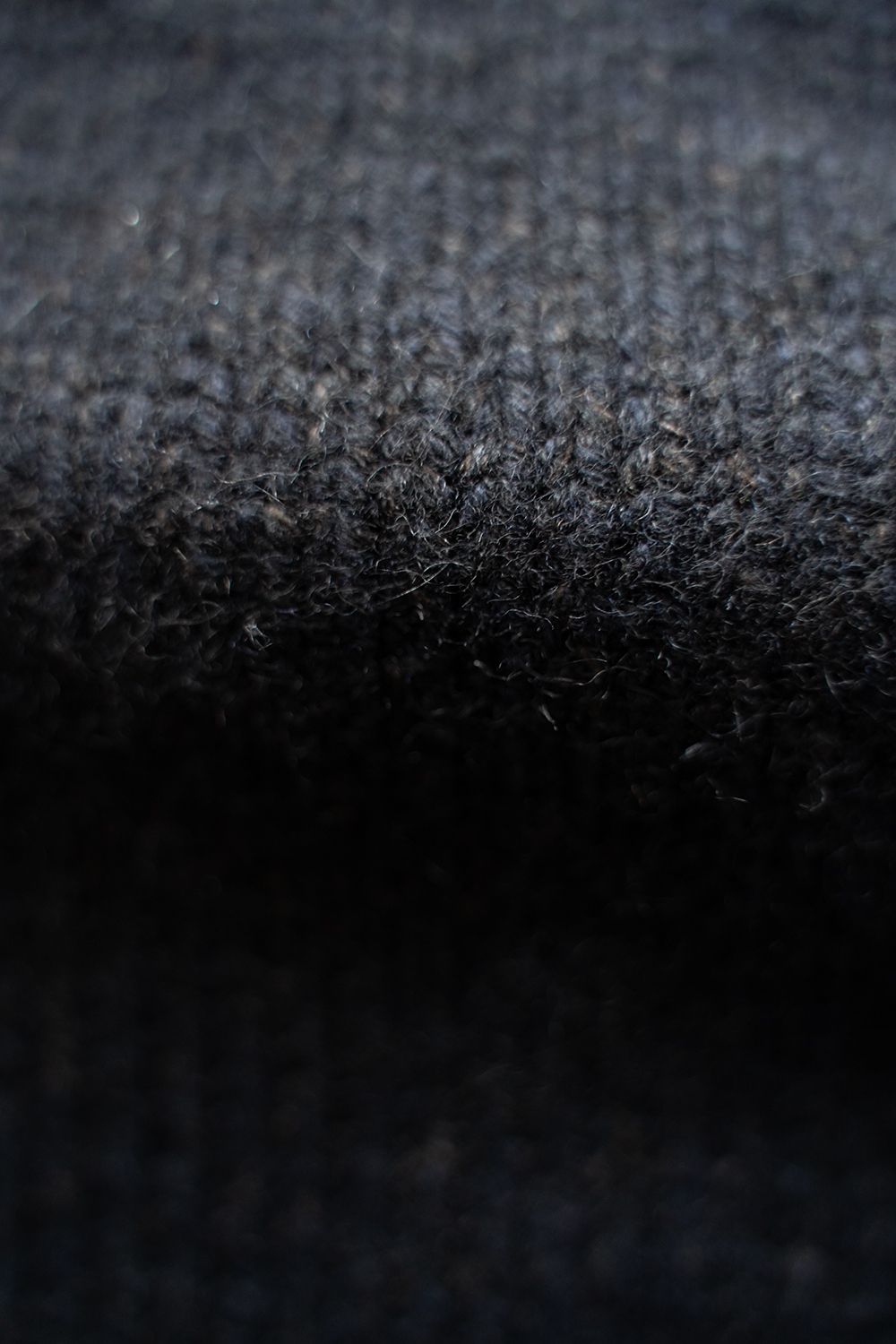 yak/lambs multi ply HAND KNITTING yoke top crew neck sweater(DARK NAVY)