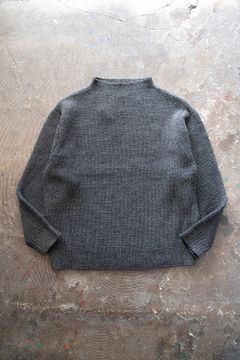 【ラスト1点】【22AW】ロービング糸ボトルネックニット(CHARCOAL)