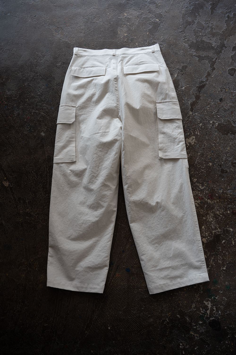 【26SS】コットンモールスキンカーゴパンツ(IVORY)