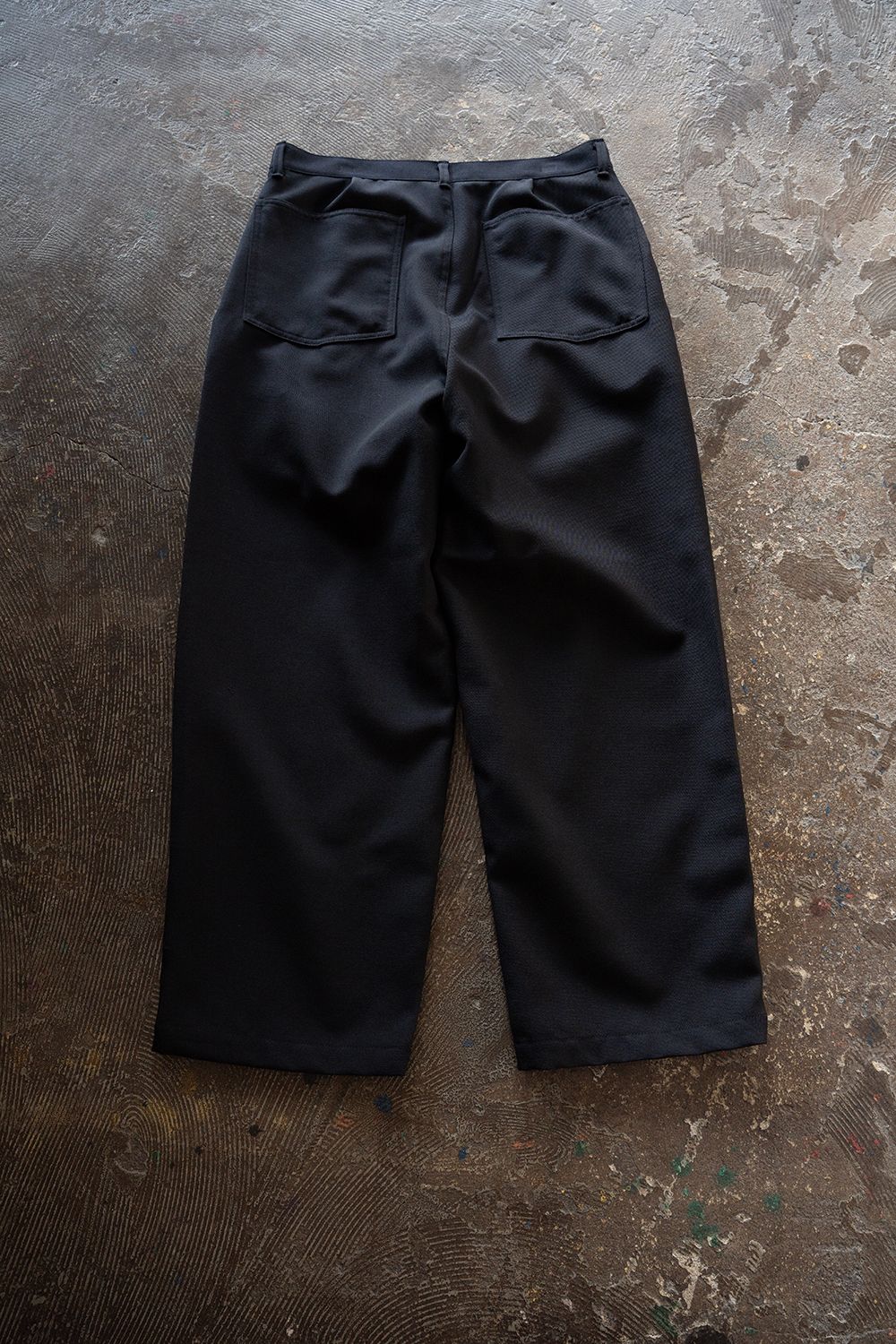 【26AW】ウールサージワンタックパンツ(NAVY)