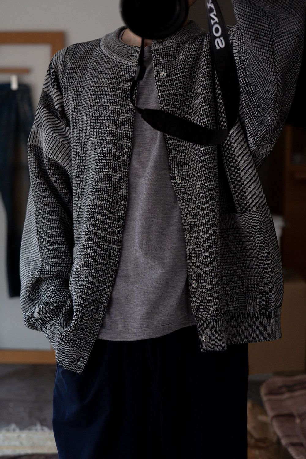 【26AW】Shinryo Cardigan(MIX GRAY)