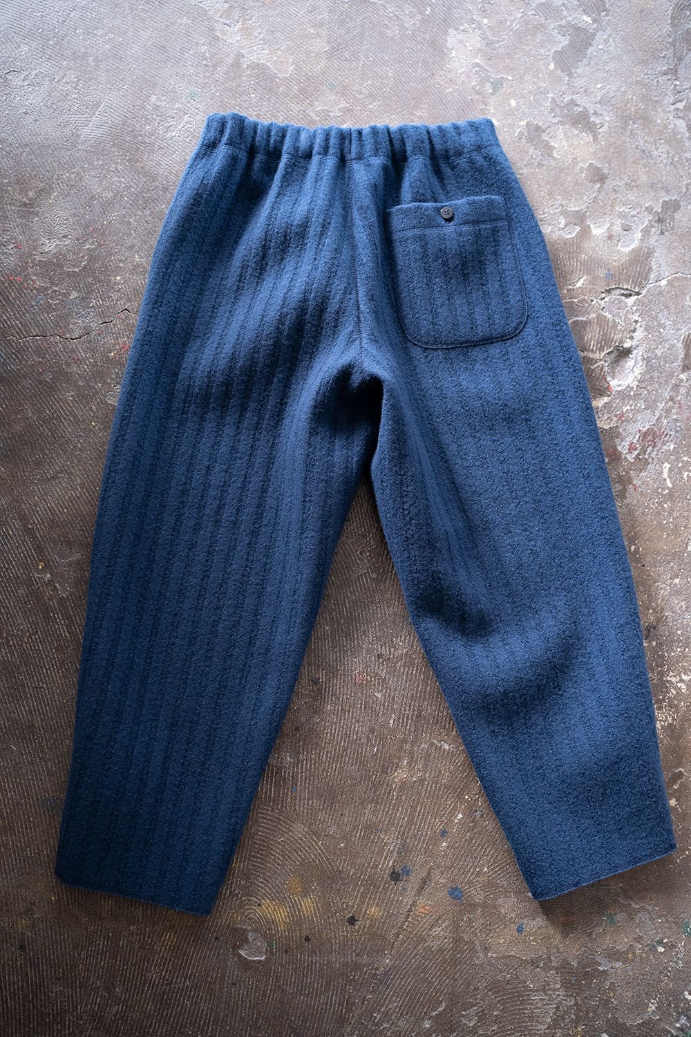 Cale - 【ラスト1点】Wool Felt Stripe Cropped Pants/縮絨ウール