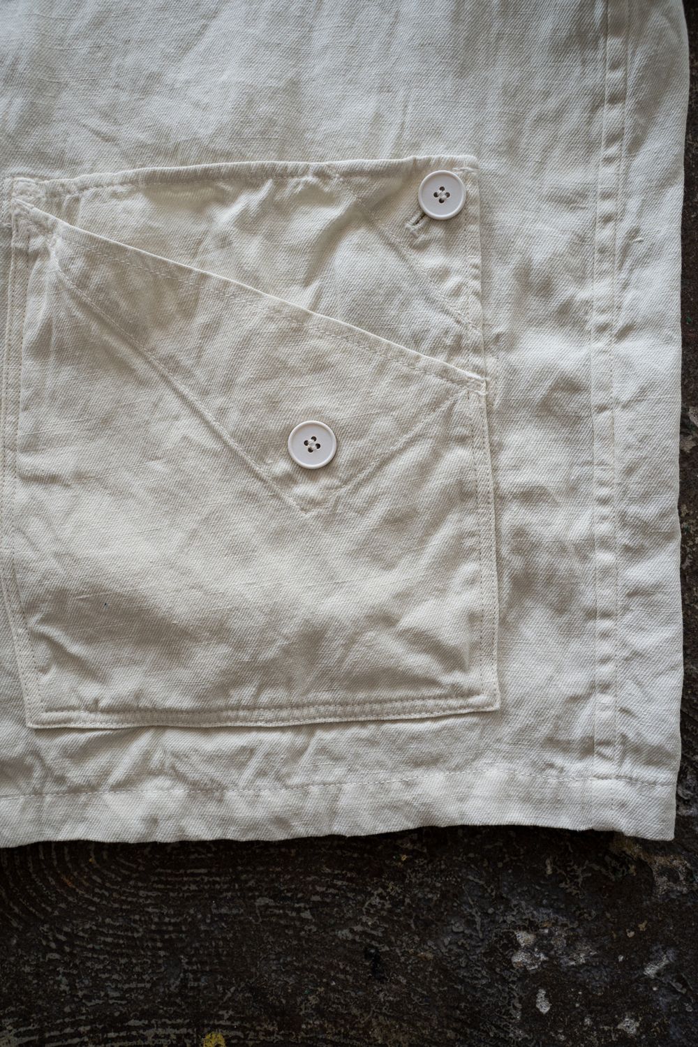 和紙大麻ジャケット(ベンガラ白)