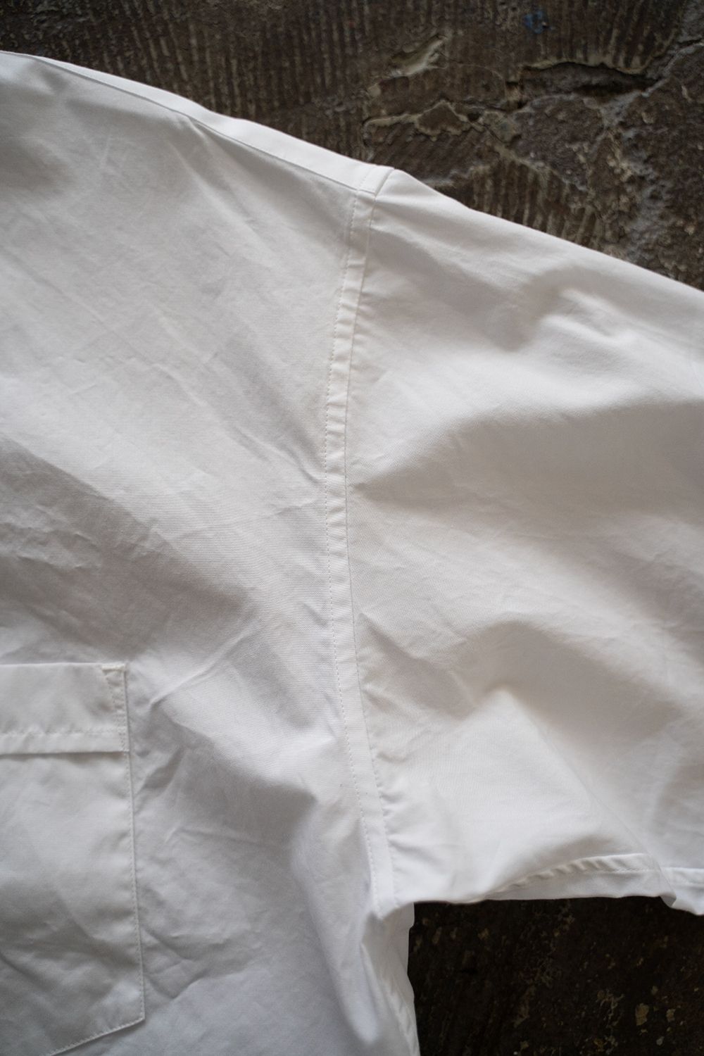 【24SS】Fine Cotton Tab Collar Shirt/ ファインコットンタブカラーシャツ(WHITE)