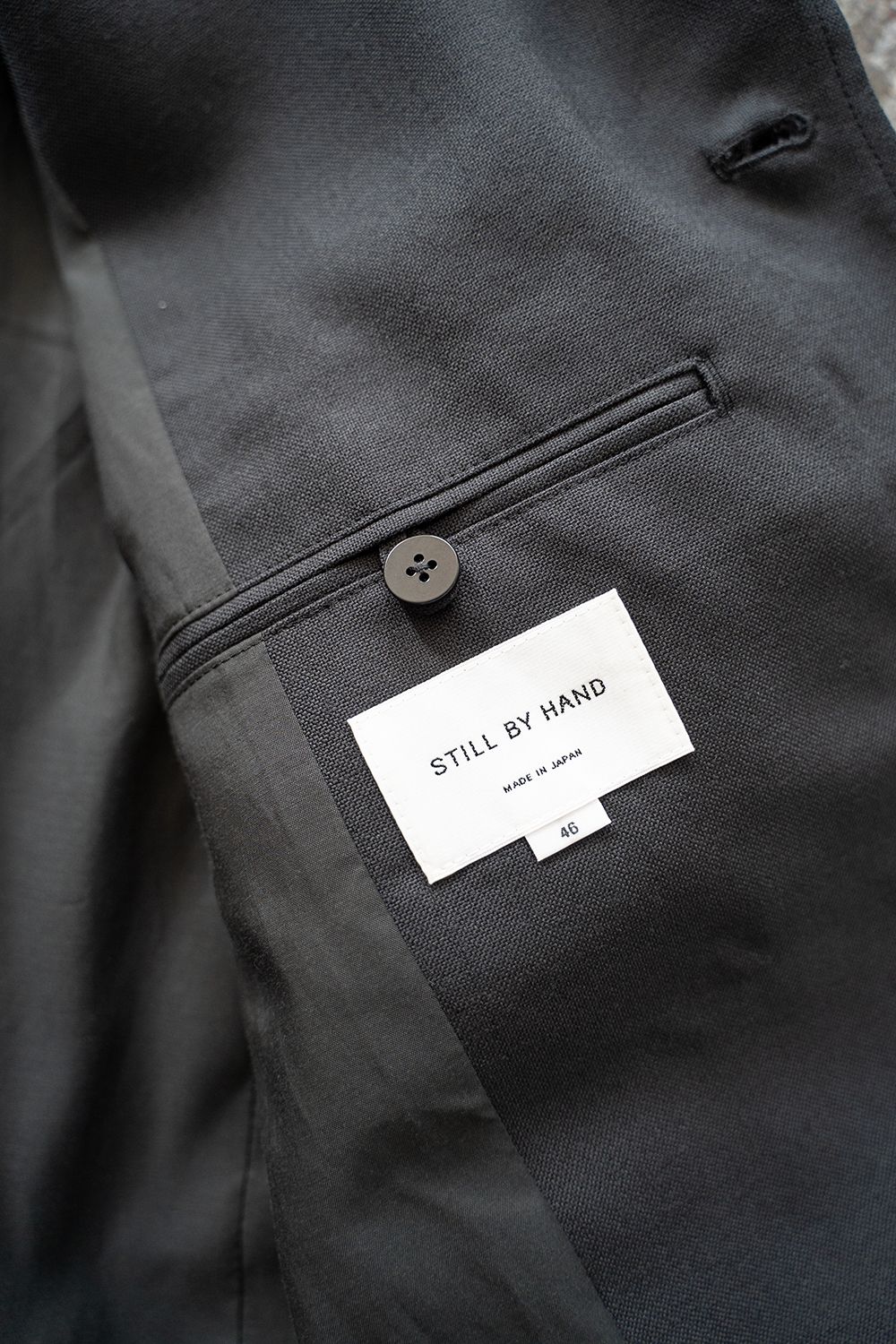 STILL BY HAND - 【ラスト1点】【23AW】3Bウールジャケット(INK BLACK) | Salty