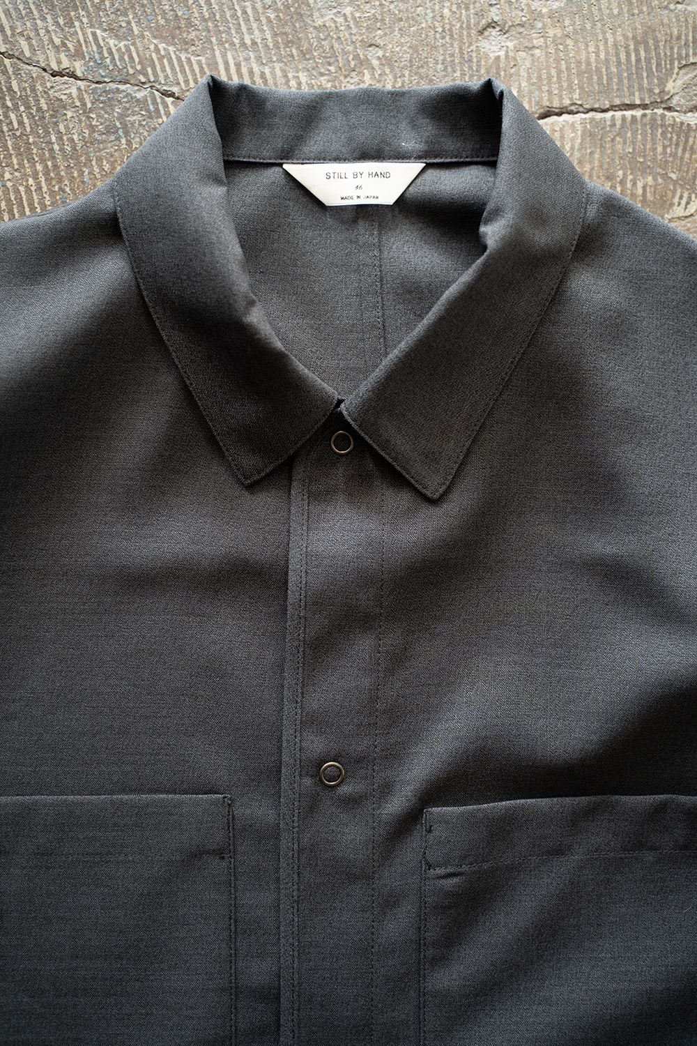【ラスト1点】【25AW】モヘア混シャツジャケット(CHARCOAL)