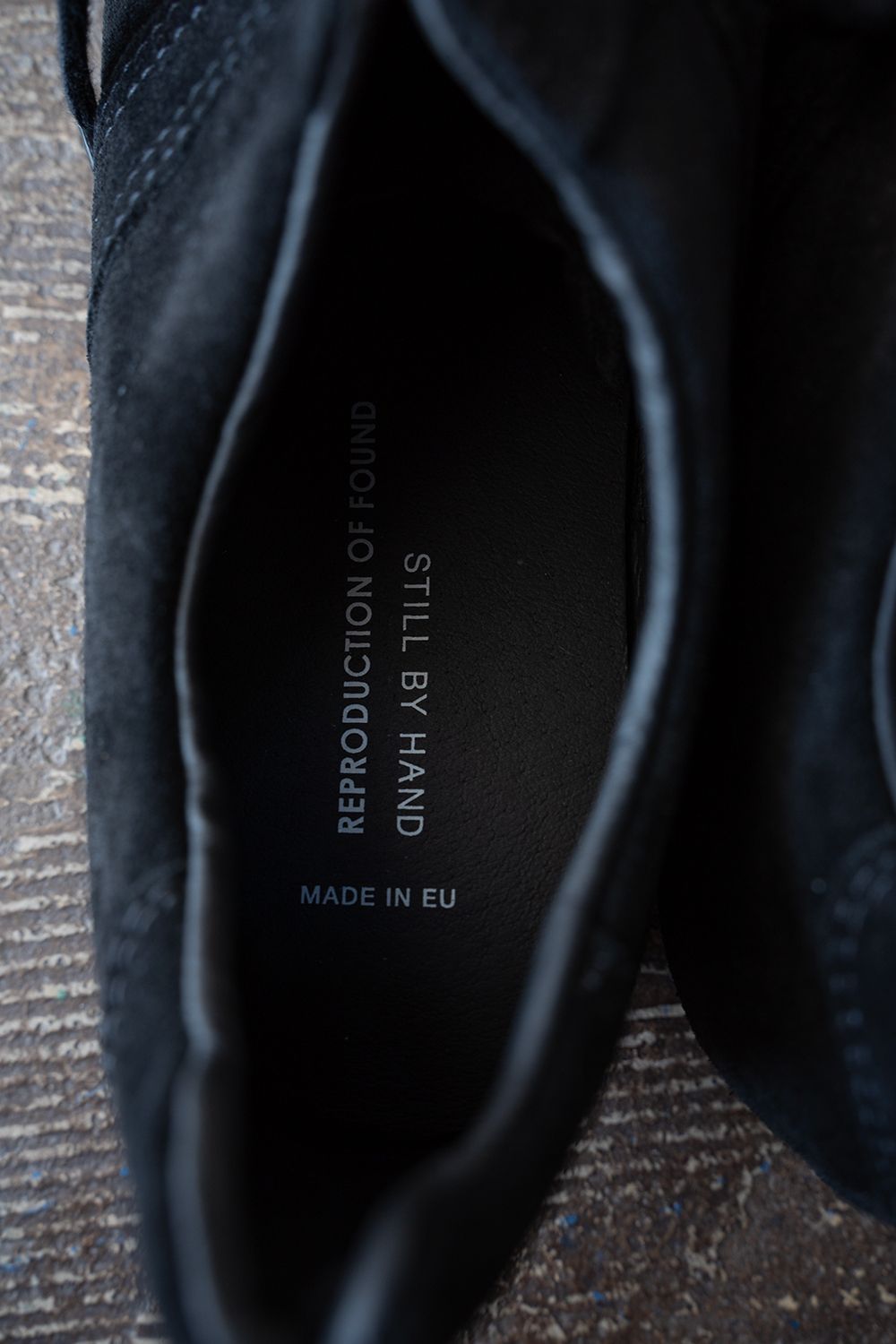 【26AW】REPRODUCTION OF FOUND×STILL BY HAND Sneaker '26 スウェードスニーカー(BLACK)