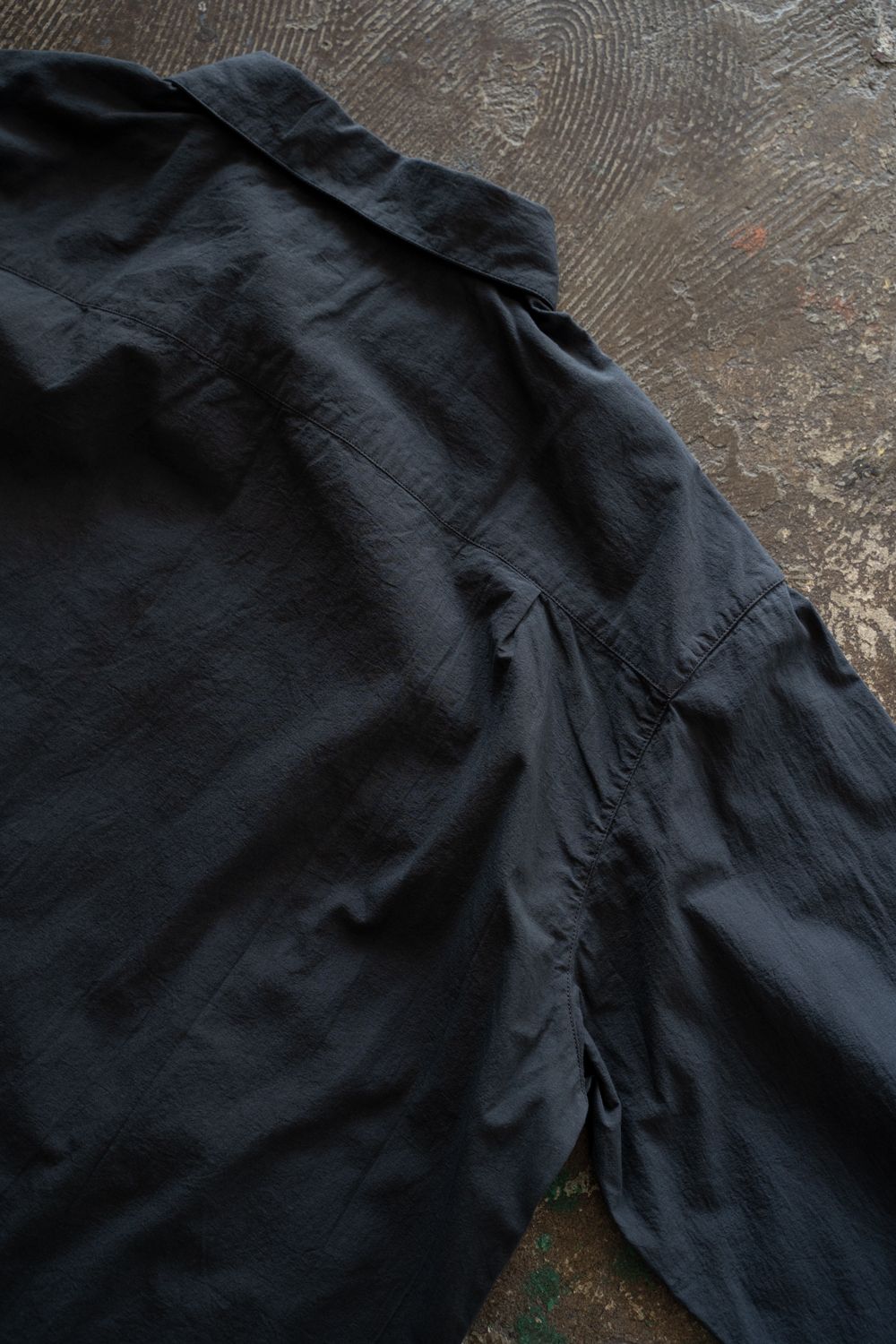 強撚OCブロードシャツ(墨黒)