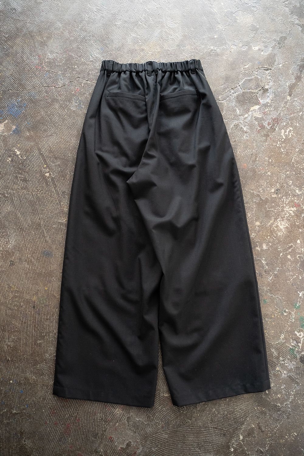 juha - 【ラスト1点】【24SS】Tropical Cloth Wide Pants/トロピカルクロスワイドパンツ(BLACK) | Salty