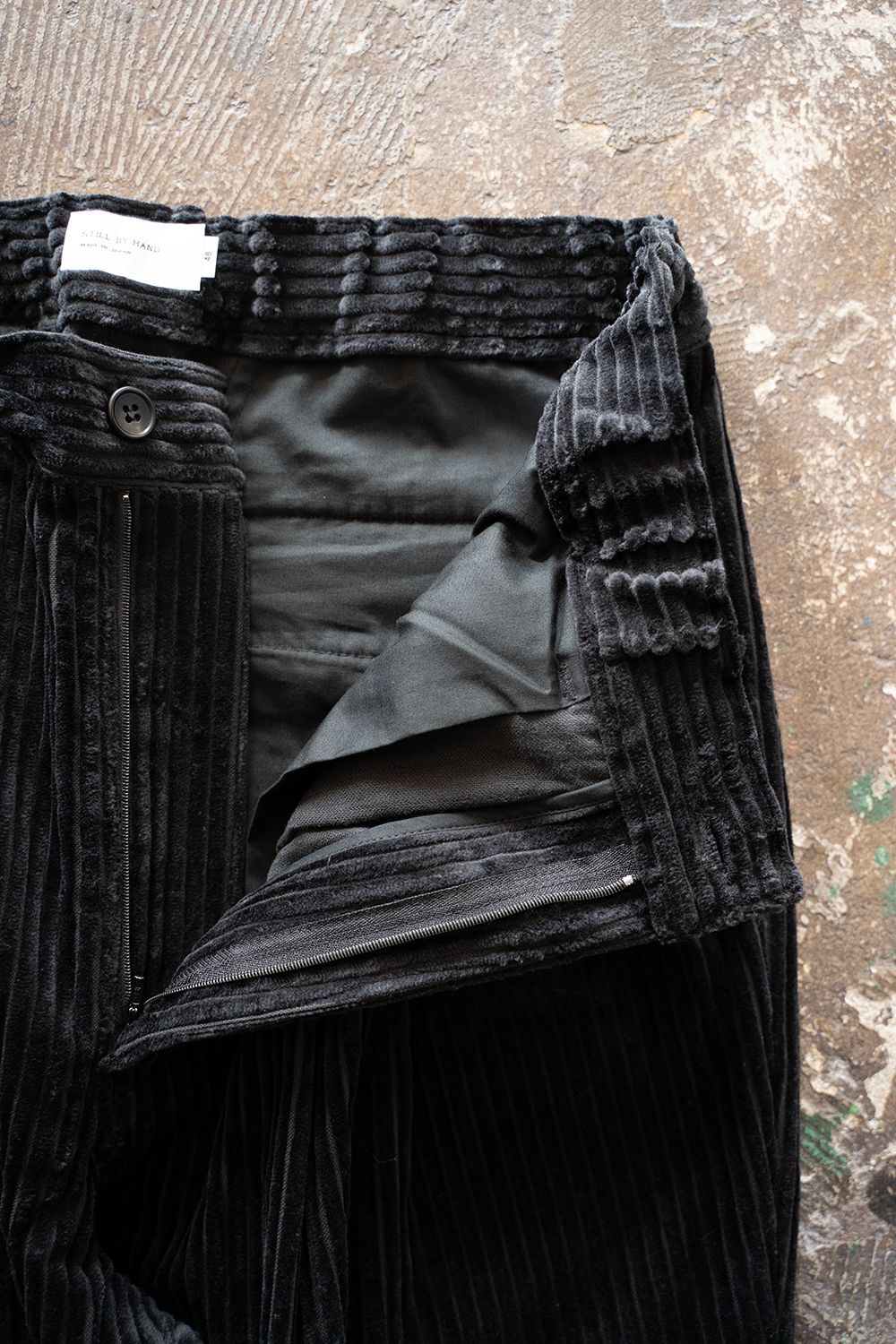 【25AW】3.5W太畝コーデュロイイージーパンツ(BLACK)